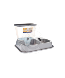 Distributeur double usage Duo Max Eau et croquettes - placedesvetos.com