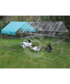 Enclos extérieur zingué pour volailles, lapins ou cobayes - placedesvetos.com