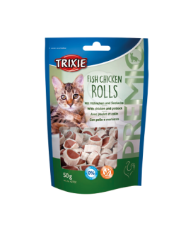 Friandises Chat Premio Fish Chicken Rolls - placedesvetos.com