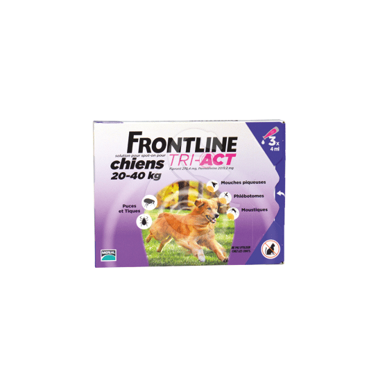 Frontline Tri-Act L Chien 20-40 kg - placedesvetos.com