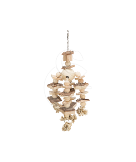 Jouet oiseau : jouet naturel en bois, corde et liège - placedesvetos.com