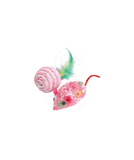 Jouet chat Wouapy : balle à plumes et souris - placedesvetos.com