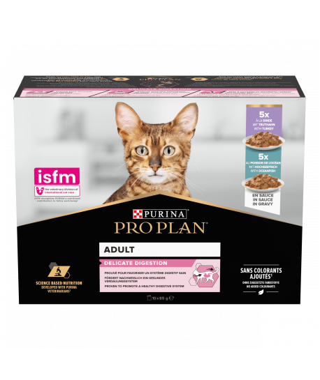 Cat Adult Delicate Digestion Dinde/Poisson Multipack