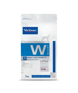 Croquettes Virbac Veterinary HPM W1 Weight Loss et Diabetes pour chiens