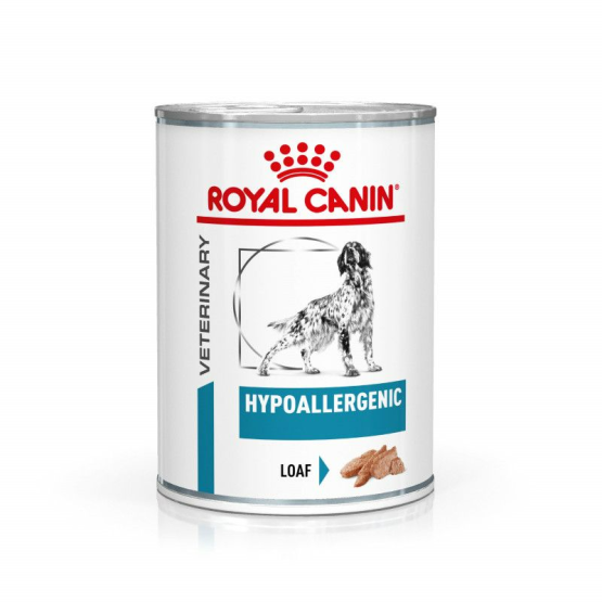 Royal Canin Veterinary Hypoallergenic Mousse | 12 x 200 g | Aliment Complet diététique pour Chiens Adultes | avec protéines hydrolysées | pour Le Soutien de la barrière cutanée