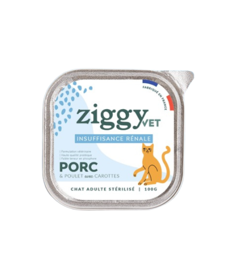 Ziggy Chat Adulte Insuffisance Renal Pâtée Porc