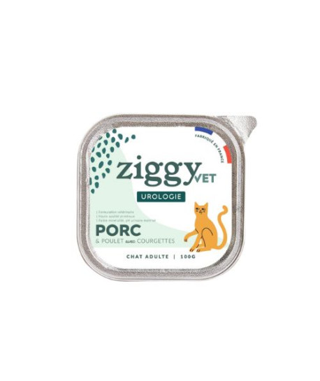 Ziggy Chat Adulte Urologie Porc & Poulet Pâtée