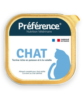 Terrine pour chats PREFERENCE poisson et volaille