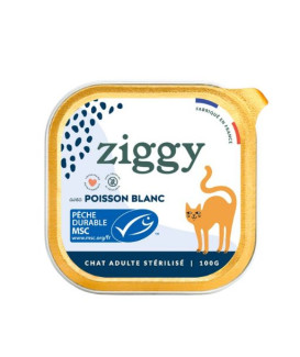 Ziggy Chat Adulte Stérilisé Poisson blanc Pâtée