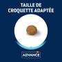 taille croquette advance chiot