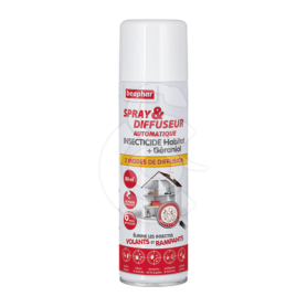 Beaphar Spray+Diffuseur auto. Insecticide Habitat + Géraniol