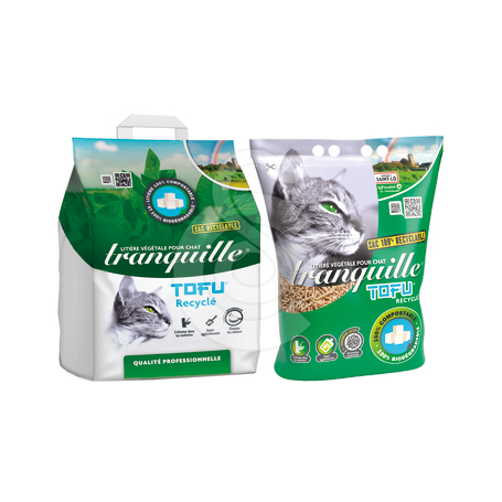 Litière compostable Tranquille Tofu recyclé