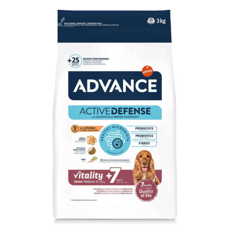 alimentation sec chien senior advance poulet