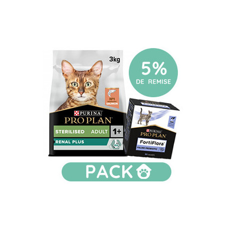 Pack'Avenue Purina - Croquette pour chat au saumon 10 kg avec 30 sachets