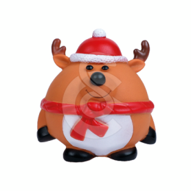 Jouet Noël chien : Balle Cerf en vinyl