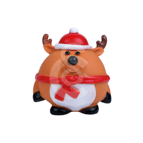 Jouet Noël chien : Balle Cerf en vinyl