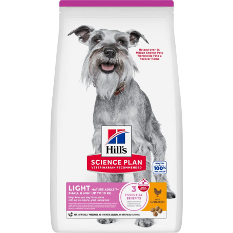 Chien Mature Adult 7+ Light Small&Mini Poulet