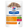 Pack Hill's Prescription Diet c/d Urinary Stress Multicare+Metabolic pour Chat au Poulet 8 kg