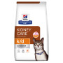 Pack Hill's Prescription Diet K/D Kidney Croquettes pour Chat au Poulet 8 kg avec 12 sachets