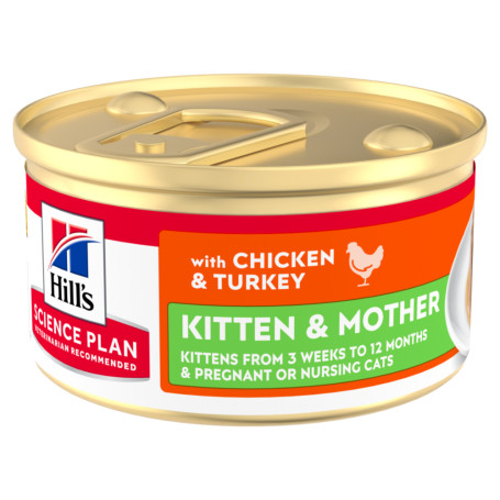 Chat Kitten and Mother Mousse Poulet & Dinde