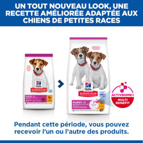 Croquettes Hill’s Science Plan chiot petite race, saveur Poulet