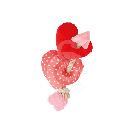 Jouet chien Flamingo : Lieve Coeur avec corde