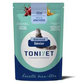 Tonivet Chat Bien-être Senior Stérilisé Anchois Pâtée