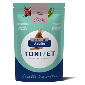 Tonivet Chat Bien-être Adulte Stérilisé Canard Pâtée