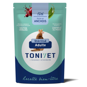 Tonivet Chat Bien-être Adulte Stérilisé Anchois Pâtée