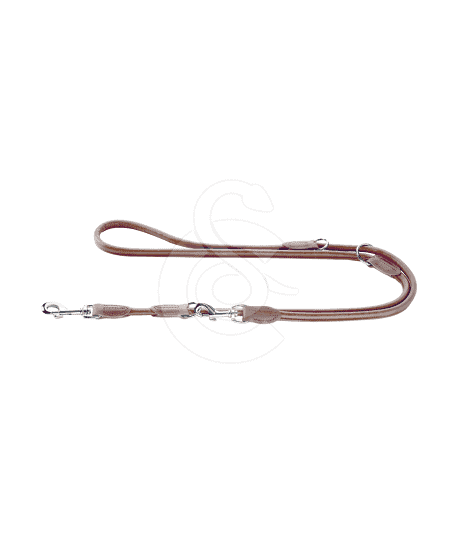 Laisse cuir Hunter Round & Soft multiposition